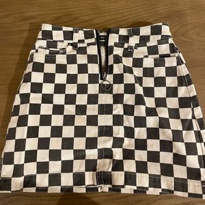 Urban Outfitters BDG black and white checked skirt